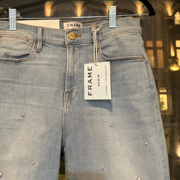 FRAME Le High Pearl Straight-Leg Cropped Jean - Picture 3 of 7